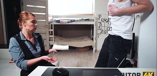  TUTOR4K. After simulating heart attack boy gets access to tutors pussy